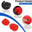 Rear Strut Tower Cover Compatible with Chevrolet Corvette C8 Stingray 2020-2025, ABS Engine Bay Rear Shock Absorbing Tower Protection Panel Cover Trim Accessories 2Pcs (Red)