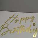 Yousoontic 23 x 20 Inches Happy Birthday Sign for Backdrop Large Happy Birthday Sticker Acrylic Mirror Decal Letter Sticker for Balloon Arch Party Sign Wall Decor, Peel Off The Acrylic Film(Gold)