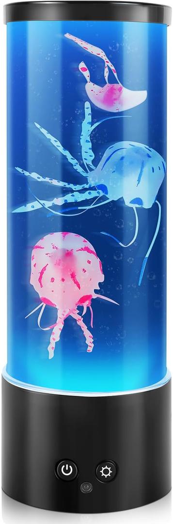 TerigolX Jellyfish Lamp, Mothers Day Gifts, Jellyfish Tank Mood Light, Table Lamp for Home Decor, Relaxation and Sleep, Jellyfish Aquarium with 17 Colors Changing, Birthday Day Gifts for Women, Kids