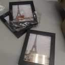 Hongkee 4x5 Picture Frame - Made of Real Glass and Black Wooden Frame, 4 by 5 small Photo for Wall or Tabletop Display, 3 Pack