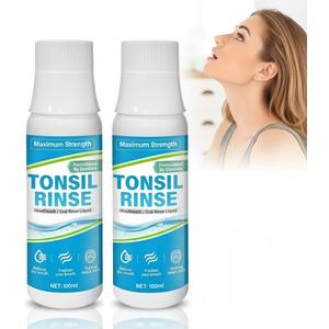 Tonsil Stone Mouthwash, Fresh Breath Oral Rinse for Tonsil Stone Removal and Prevention, Alcohol Free Mouth Wash Treatment Eliminates Bad Breath - Mint Flavor 2 Count