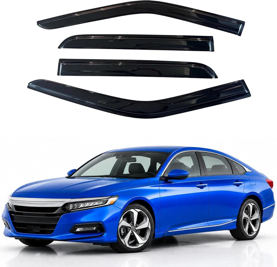 IG Window Visors Fit for 2018-2023 Honda Accord, Out-Channel Rain Guards Vent Wind Deflectors 4PC, Car Accessories for 18-23 Accord (Sedan Only)