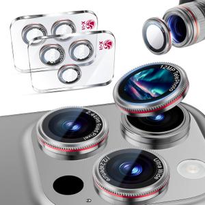 X-it 2-Pack Camera Lens Protector for iPhone 16/15/14 Pro Max&16/15/14 Pro, [Shatterproof & Impact Resistant] 9H High-Alumina Tempered Glass, Anti-Scratch, Dustproof, Strong Adsorption, Case Friendly, Ultra HD Clear