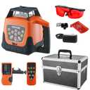 VEVOR Rotary Laser Level 1650ft,360 Degree Self Leveling Red Cross Line Laser,5 Rotation Speeds&4 Scanning Angles Adjustment,IP66 Waterproof Remote Control Manual Self-leveling Mode,Battery Included