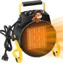 Outdoor Heaters for Patio, 1500W Electric Garage Heater with Overheat Protection, 3S Fast Heating, 3 Modes, Portable Space Heater for Patio, Garage, Greenhouse, Indoor, Black