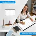 3 x 2026 desk calendar 17x12 Inch-Wall & Desk Planner Dual-Use Design,18-Month Use, clear plastic cover (Concise(Jan 2026 - June 2027))