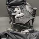 Portable Baby Chair, Folding Booster Seat with Tray for Dining Table Compact Camping Chair for Lawn Beach Travel Babies 6-36 Months (Grey)