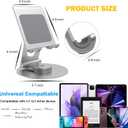 KABCON Swivel Tablet Stand, Aluminum Portable 360Rotating Holder for Desk,Business,Kitchen,Desktop,Table Stand for iPad Pro 9.7,10.5,12.9/Air Mini,Tab,Fire,Nexus,E-Reader-Silver