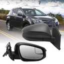 Right Passenger Side Mirror Compatible with Toyota RAV4 2016 2017 2018 Manual Folding Power Non-Heated with Blind Spot 3P Replace TO1320345#879400R210