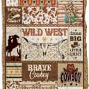 Cowboy Blankets 30'' x 40'' for Boys, Western Blankets, New Parents Gift, Boys Blanket, Girls Blanket, Décor for Nursery, Birthday Gifts