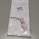 Florida State Map Kitchen Towel, U.S. State Souvenir Tea Towel, Multi-Purpose Towel, Soft & Absorbent, Polyester, White