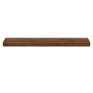 Dakota 72 Inch Fireplace Mantel Shelf, Box-Constructed Pine Wood Shelf with 9" Depth, Cinnamon Floating Mantel Shelf, Sturdy 72 x 2-Inch Wood Floating Shelf