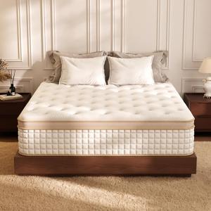 Hiboss Twin Size Mattress, 12 Inch Hybrid Twin Mattress in a Box, Medium Firm, 7-Zones Extra Hip/ Shoulder/ Lumbar Support, Cool Night & Spinal Alignment, No Odor, CertiPUR-US, 365-Night Trial