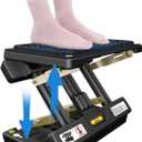 Foldable Foot Rest, Computer Foot Rest Under Desk, 12 Modes Adjustable Ergonomic for Office, Loading Capacity 80 pounds, Removable EVA Cushion, All-Season (Black)