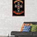 Trends International Guns N' Roses - Cross Wall Poster, 22.375" x 34", Mahogany Framed Version