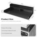 Washer Dryer Countertop with 2-Tier Shelf, 54" W x 27.55" D Laundry Countertop with 2.75" H Guard Edge Rails, Wood Topper with Non-Slip Pad (Pure Wood Color)