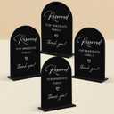 4 Pcs Acrylic Wedding Sign, Bridal Shower Decoration, Reserved Seating Sign for Immediate Family, Modern Font Table Signs, Acrylic Table Top Signs for Wedding Reception and Event Party Tables (Black)