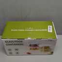 20oz Food Storage Containers with lids Set, Airtight 2.5 Cup Glass Meal Prep Containers, Heat-Resistant BPA-Free Glass Containers for Soup Leftover, Microwave, Dishwasher Freezer Safe (4 Packs) (Multicolor+Clear)