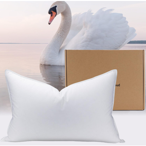 PlusHavenCloud White Goose Down Pillow - Luxury Hotel Bed Pillow with Natural 900+ Fill Power, Natural Goose Feather Pillow for Sleeping, 600 Thread Count Cotton Shell, Standard Size- Medium, 1 Pack
