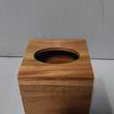 ALELION Tissue Box Cover Square - Acacia Wood Tissue Box Holder for Tabletop Night Stands Bathroom Office - Decorative Facial Cube Tissue Box Cover for Modern Farmhouse Decor