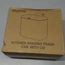 Compost Bin Kitchen for Countertop or Under Sink, 2.6 Gallon Hanging Small Trash Can with Lid, Garbage Can for Cabinet Door, Indoor/outdoor Food Waste Bin for Kitchen, Bathroom, RV, Office, White