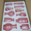 RUCKAE 22 Pack Pink Small Vases Glass Mini Bud Vase in Bulk Vintage Pink Flower Vases for Wedding,Centerpieces Home Decor and Party