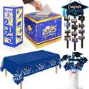 Graduation Decorations Class of 2025, Graduation Party Decoration s Set Includes Graduation Card Box, Graduation Table Cloths, Graduation Table Centerpieces, Graduation Photo Banner, Grad Party Decor