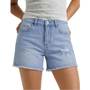 luvamia Jean Shorts for Women Summer High Waisted Stretchy Denim Shorts Casual Ripped Cut Off Jorts Country Concert Outfit Size 2XL