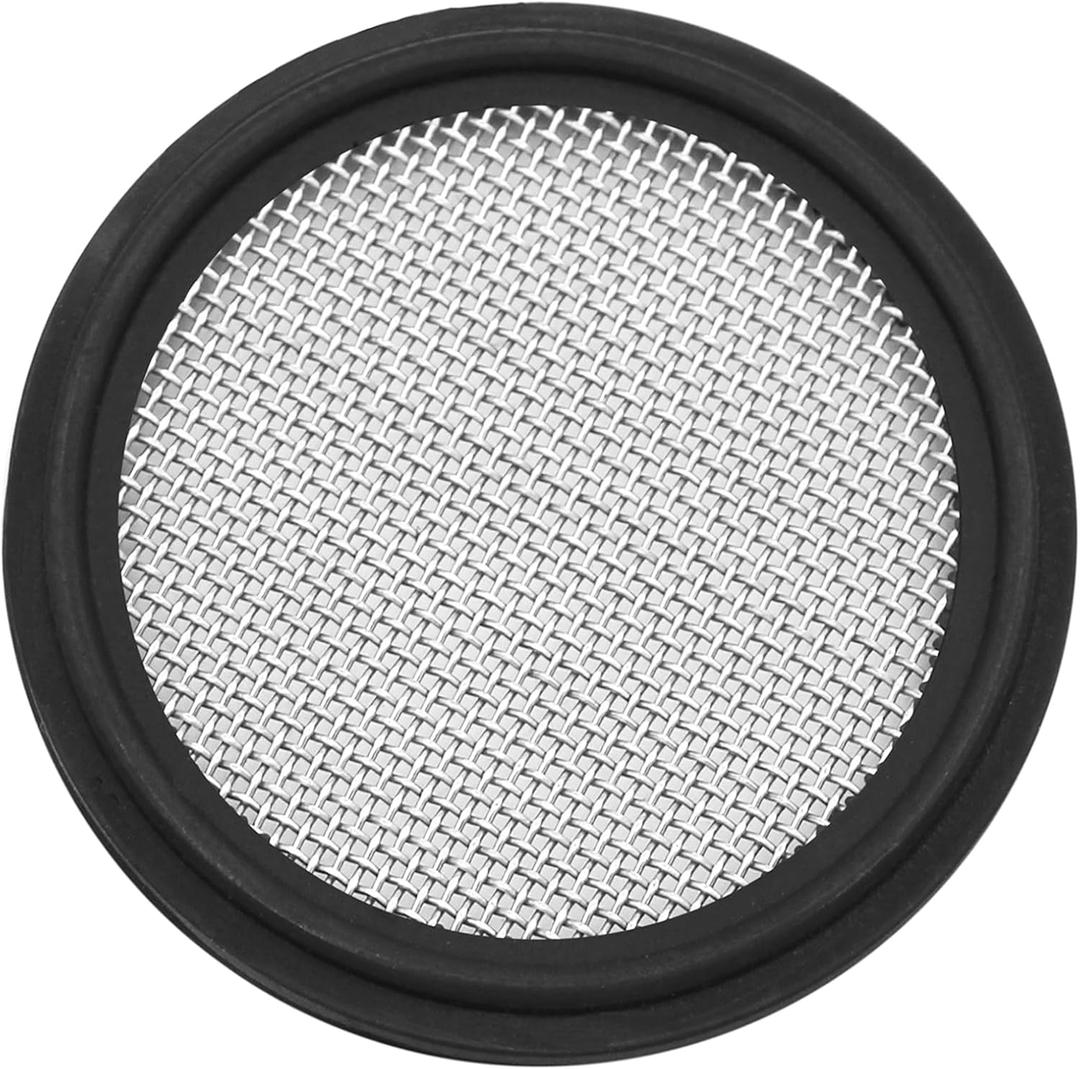 DERNORD 1.5" FKM Sanitary Gasket w/Stainless Screen - Tri Clamp Clover (30 Mesh)