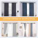 Curtain Rods for windows,1" Diameter Curtain Rod, 32-240" Standard Decorative Window Curtain Rod Set with Brackets for bathroom Kitchen Bedroom Window, Black