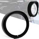 PSLER 7 Headlight Headlamp Bezel Trim Ring Visor Decorate Trim Cover Ring for Touring Street Glide Electra Glide Road King Softail Dyna Fatboy Trike (Black)