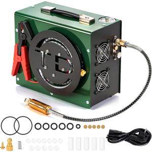 TUDIVING Portable Air Compressor 4500Psi / 30Mpa with Auto-Stop | Auto-Stop Feature, 4500Psi Pressure, Portable Design, 30Mpa Capacity