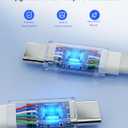 USB C to USB C Cable, Ultra-Thin Type C 60W Fast Charging Cord, 4 FT Braided USBC Data Cable for iPhone 17/17 Pro Max/Air/16 Series/15/15 Plus/15 Pro Max, MacBook, iPad, Samsung S25/S24/23