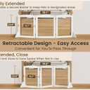 Snughome Clear Freestanding Dog Gate, 23.62" H Acrylic Pet Gate, 59.1" W