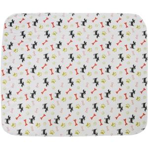 Washable Pee Pads for Dog Reusable Pet Urine Pad Washable Dog Cat Diaper Mat 3 Layer Absorbent Dogs Diapers Pads Bone Paw Print for Sofa Bed Floor(Color3,80X90CM)