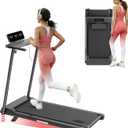Walking Pad Treadmill with Handle Bar & Incline, 0.6-10MPH Portable Small Treadmills for Home Small, 3.5HP Walking Pad Treadmill with Incline, 400LBS Electric Mini Treadmills for Home Exercising