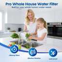 Whole House Water Filter System, 3-Stage Home Water Filtration System Highly Reduces Chlorine Odor,Taste, Delivers Crisp Water for Healthier Skin, 3/4" Ports with 2 Valves, Extra 2 Sets Filter Supply