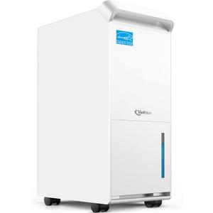 4,500 Sq.Ft Most Efficient Energy Star 2024 Dehumidifier,Vellgoo 52 Pint/Day Dehumidifier for Basement with Drain Hose, Smart Humidity Control, for Home, Bedroom, Bathroom, Garage (White)