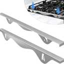 Tonhui Stainless Steel Stove Gap Covers, Kitchen Stove Counter Gap Filler, Range Trim Kit Stove Guard Counter Gap Cover Length 23.4" Heat Resistant for Years of Use - 2 PCS (Left and Right) (Silvery)
