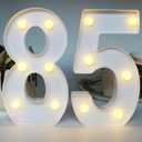 85th Birthday Decorations for Women, 85th Party Decor for Men, Light Up Numbers 85 Centerpieces Table Sign, 85 Birthday Supplies Gifts for Her & Him