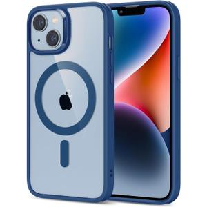 ESR for iPhone 14 Case/iPhone 13 Case, Compatible with MagSafe, Shockproof Military-Grade Protection, Magnetic Phone Case for iPhone 14/13, Classic Series (HaloLock), Clear Blue
