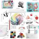 Mini Sewing Machine for Beginners, 122-Piece Portable Sewing Machine, Dual Speed Small Sewing Machine, Adults and Kids Sewing Machine, Travel Beginner Sewing Machines with Sewing Kit and Book, Blue