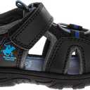 Beverly Hills Polo Club Boy's Athletic Active Sandals Close Toe Sport Summer Shoe (6 Toddler, Black)