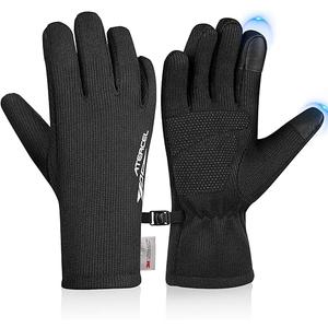 ATERCEL 3M Thinsulate Winter Gloves Men Women, Waterproof Thermal Cold Weather Gloves, Touchscreen Snow SKI Skating Gloves, Large 