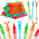 DERAYEE 36Pcs Christmas Bubble Wands for Kids Bulk, Xmas Mini Bubbles Party Favors Christmas Toys Gift for Boys Girls Christmas Classroom Awards, Goody Bag Fillers