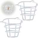 2 Pcs White Fire Sprinkler Head Guard Cage Protector for Both 1/2" & 3/4" Sprinkler Heads, Heavy Duty Cover for Flush Mount, Sidewall, Pendant & Semi Recessed Fire Sprinkler Systems