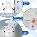 Shower Chair for Inside Shower 450 LB Heavy Duty, Handicap Toilet Chairs for Seniors with Arms, Shower Seat for Elderly and Disabled Inside Tub, Padded Bath Chairs for Shower Stall