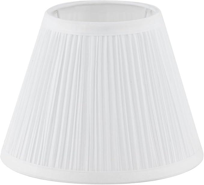 Uno Lamp Shade,Drum Pleated Lamp Shades 5" Top x 9" Bottom x 7" Slant Height,Barrel Small Replacement Lampshade (Slip Uno Fitter), Fabric Lampshades Table lamp Shades Bottle Lamp Shade,1 Pack(White)