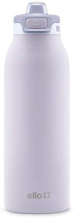 Ello Pop & Fill Stainless Steel Water Bottle with Quick Fill Technology, Double Walled Vacuum Insulated Metal, Leak Proof Locking Lid, Sip & Chug, BPA Free, Holiday Gift for Him or Her 40oz,Aurora