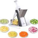 ONCE FOR ALL Upgrade Safe Mandoline Slicer Plus, Adjustable Vegetable Food Chopper Potato Fries French Fry Cutter, Detachable Blade, Kitchen Chopping Artifact, New Kitchen Gift (Dark Gray)